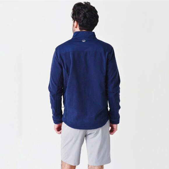 Peter Millar Thermal Block Microfleece Jacket Navy M - Picture 2 of 14